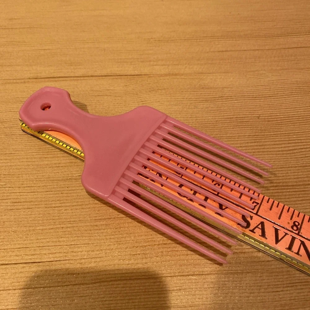 Vintage Unbreakable Comb Pink Pick Unbranded 6.75
